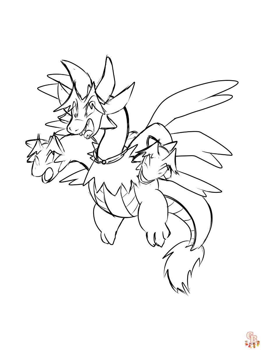 Hydreigon coloring pages
