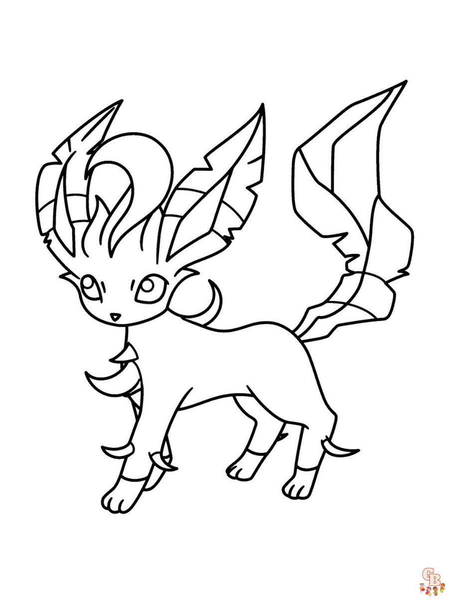 Leafeon coloring pages