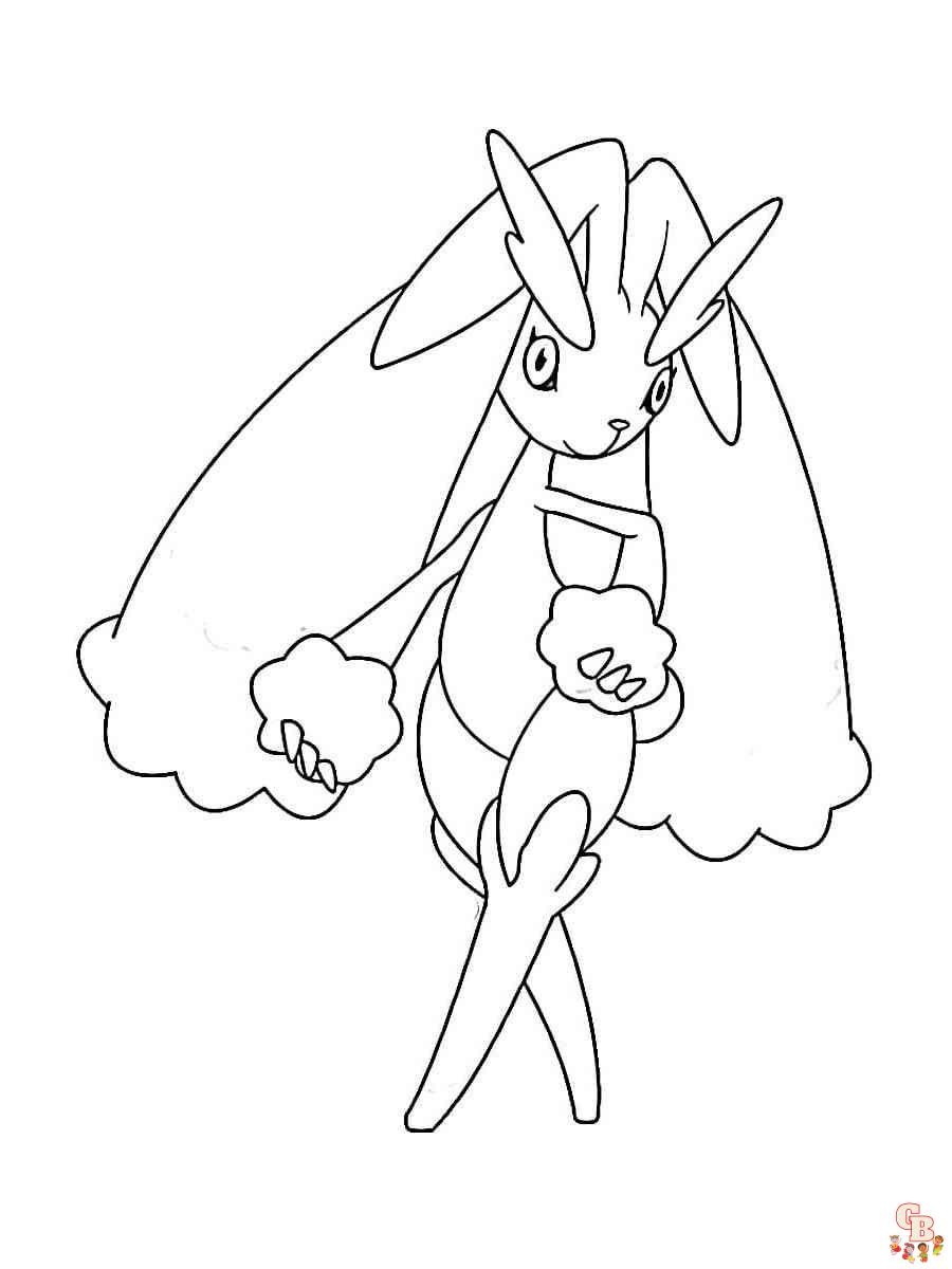 Lopunny coloring pages