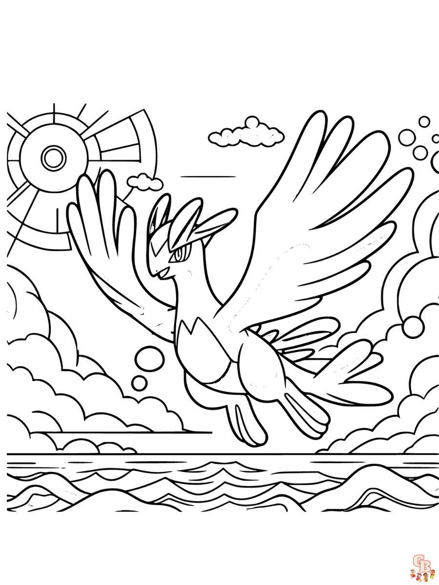 Lugia coloring pages