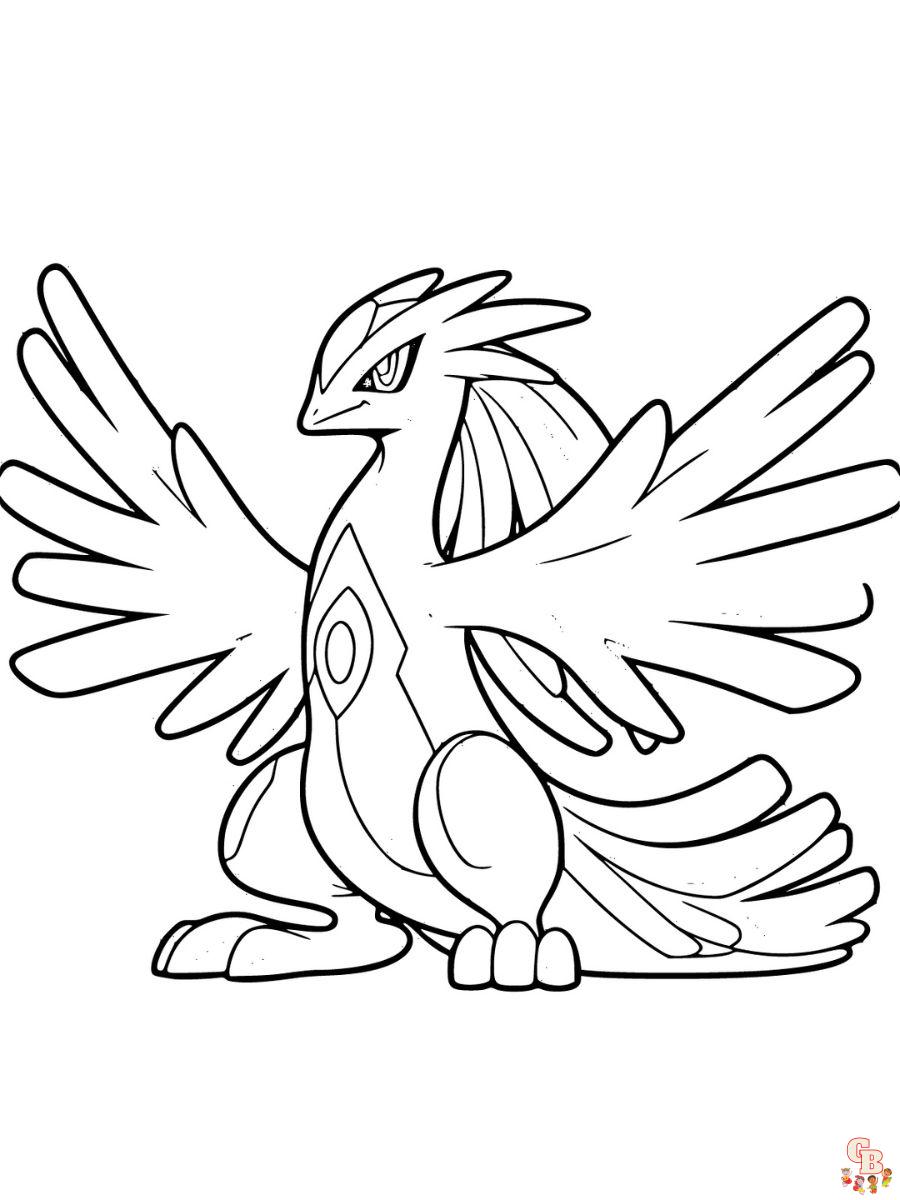 Lugia legendary pokemon coloring pages