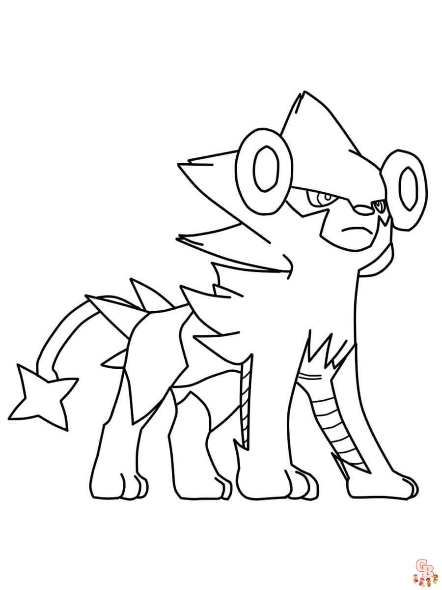 Luxray coloring pages