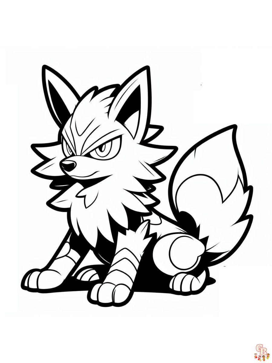 Lycanroc coloring pages
