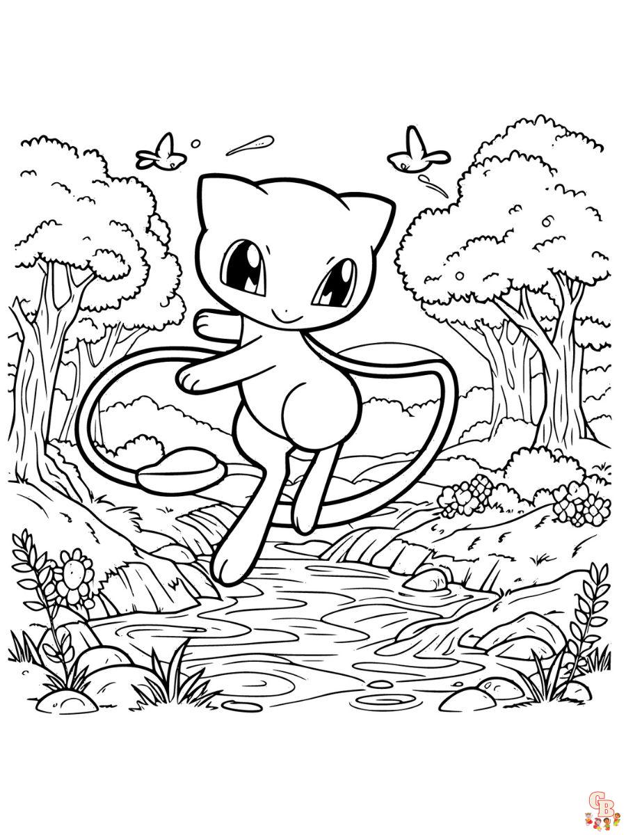 Mew coloring pages