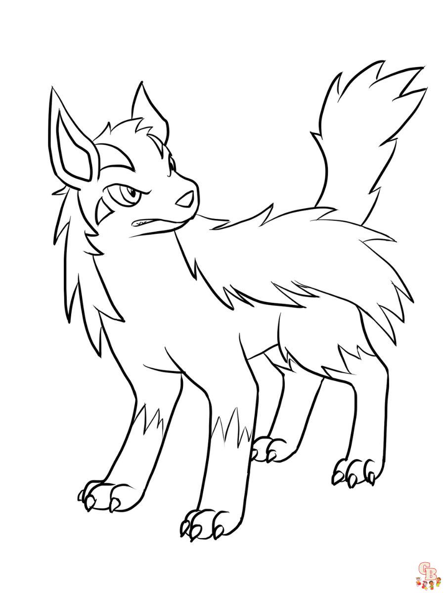 Mightyena coloring pages