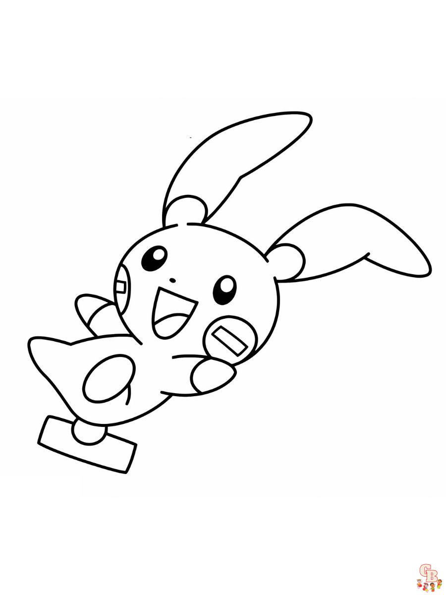 Minun coloring pages