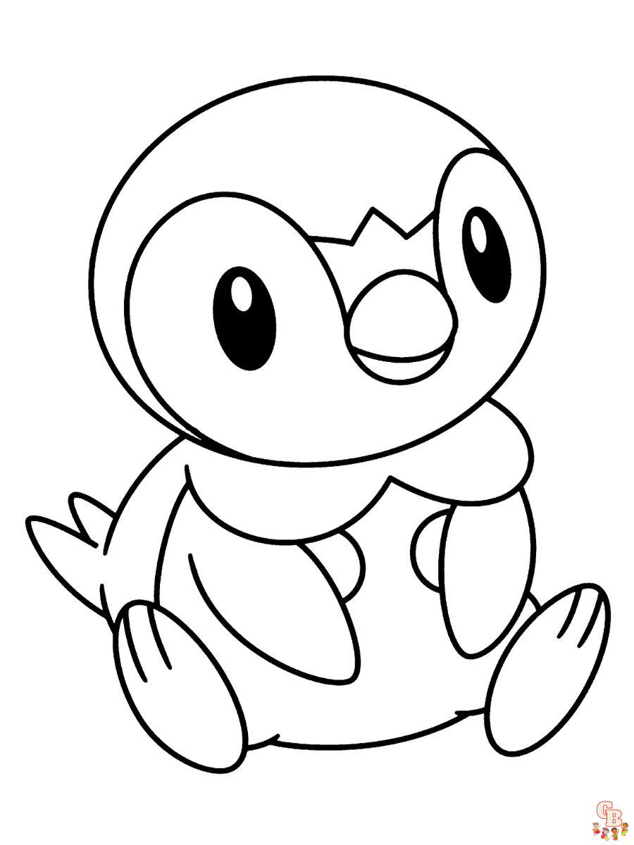Piplup coloring pages