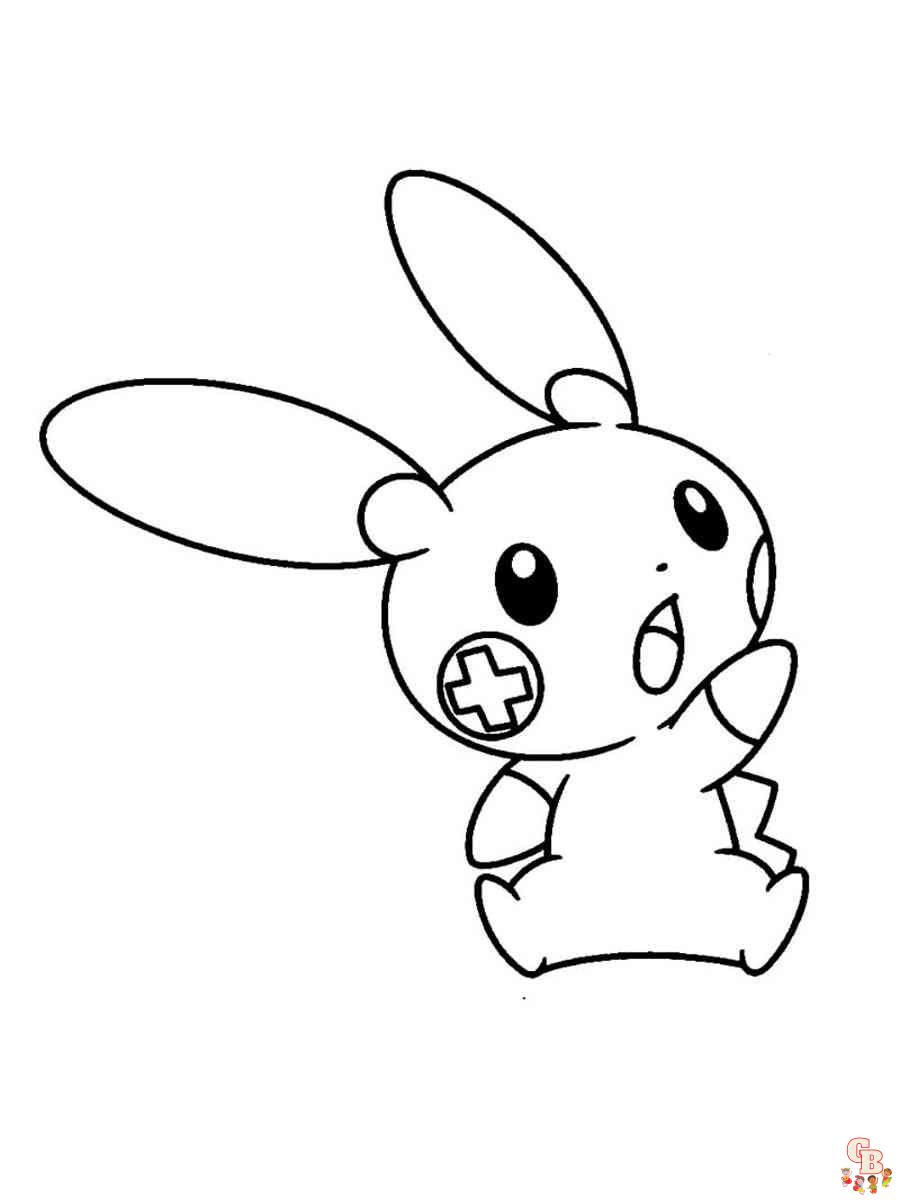 Plusle coloring pages