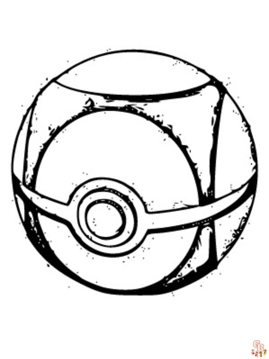 Pokemon Dusk Ball coloring pages