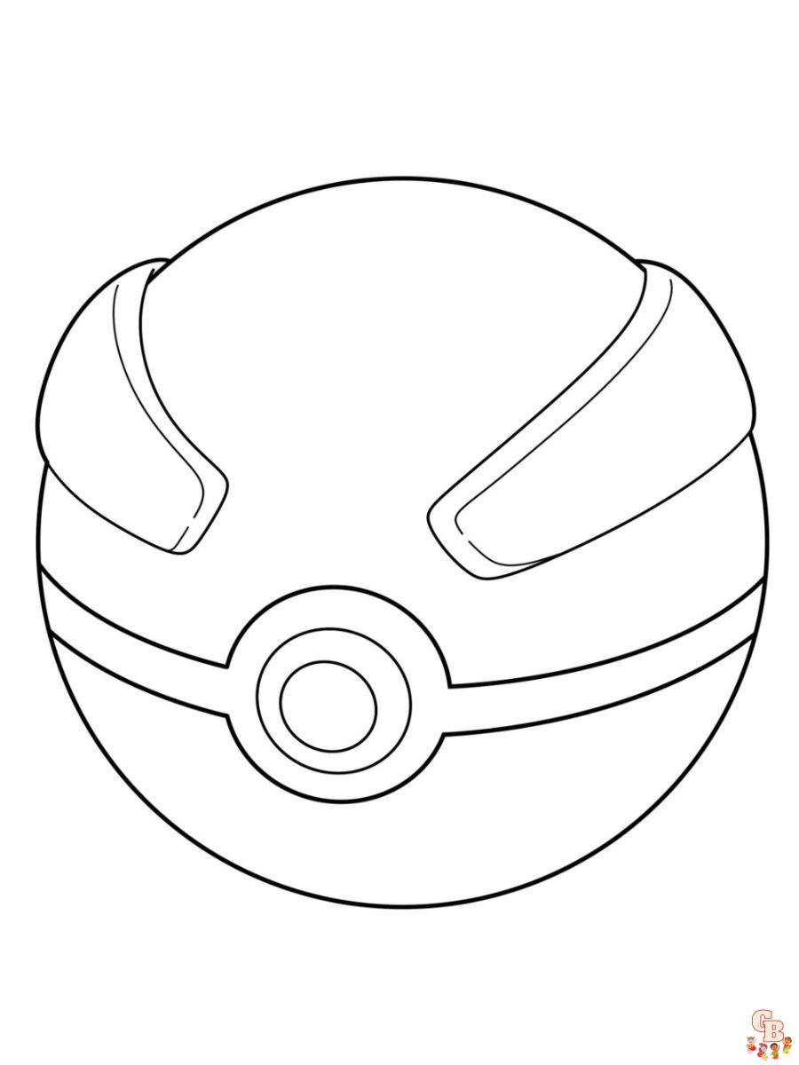 Pokemon Great Ball coloring pages