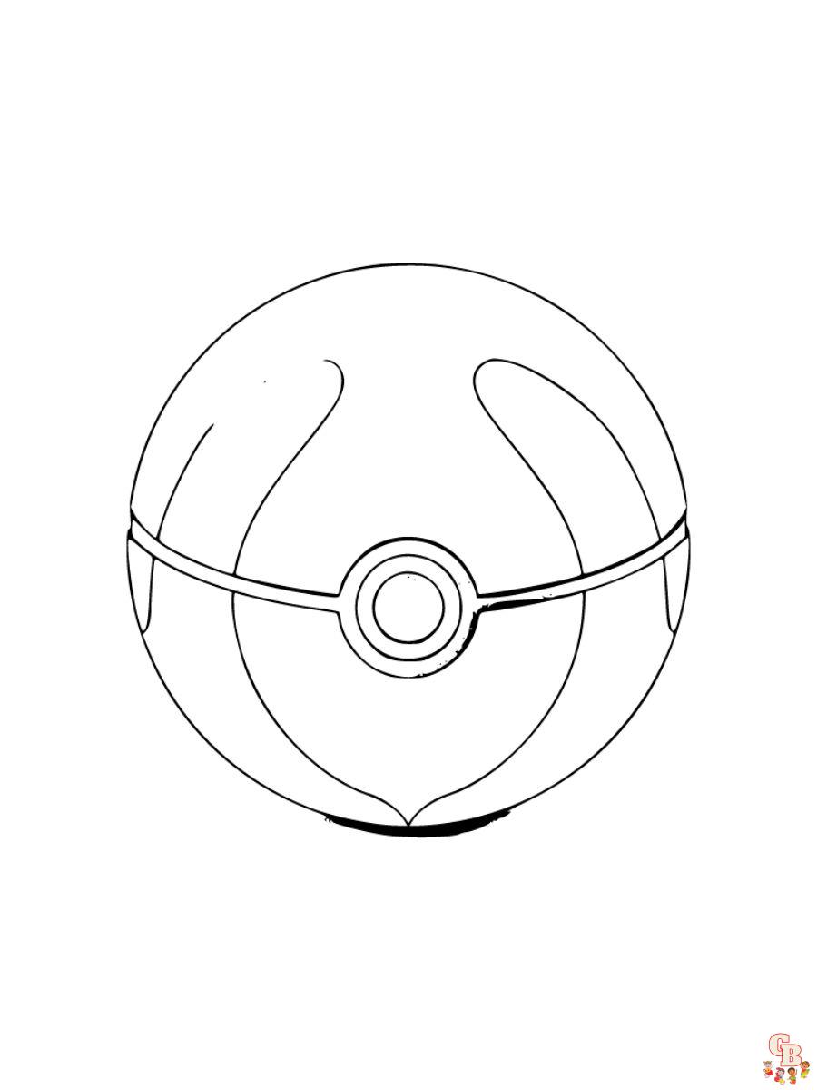 Pokemon Heal Ball coloring pages