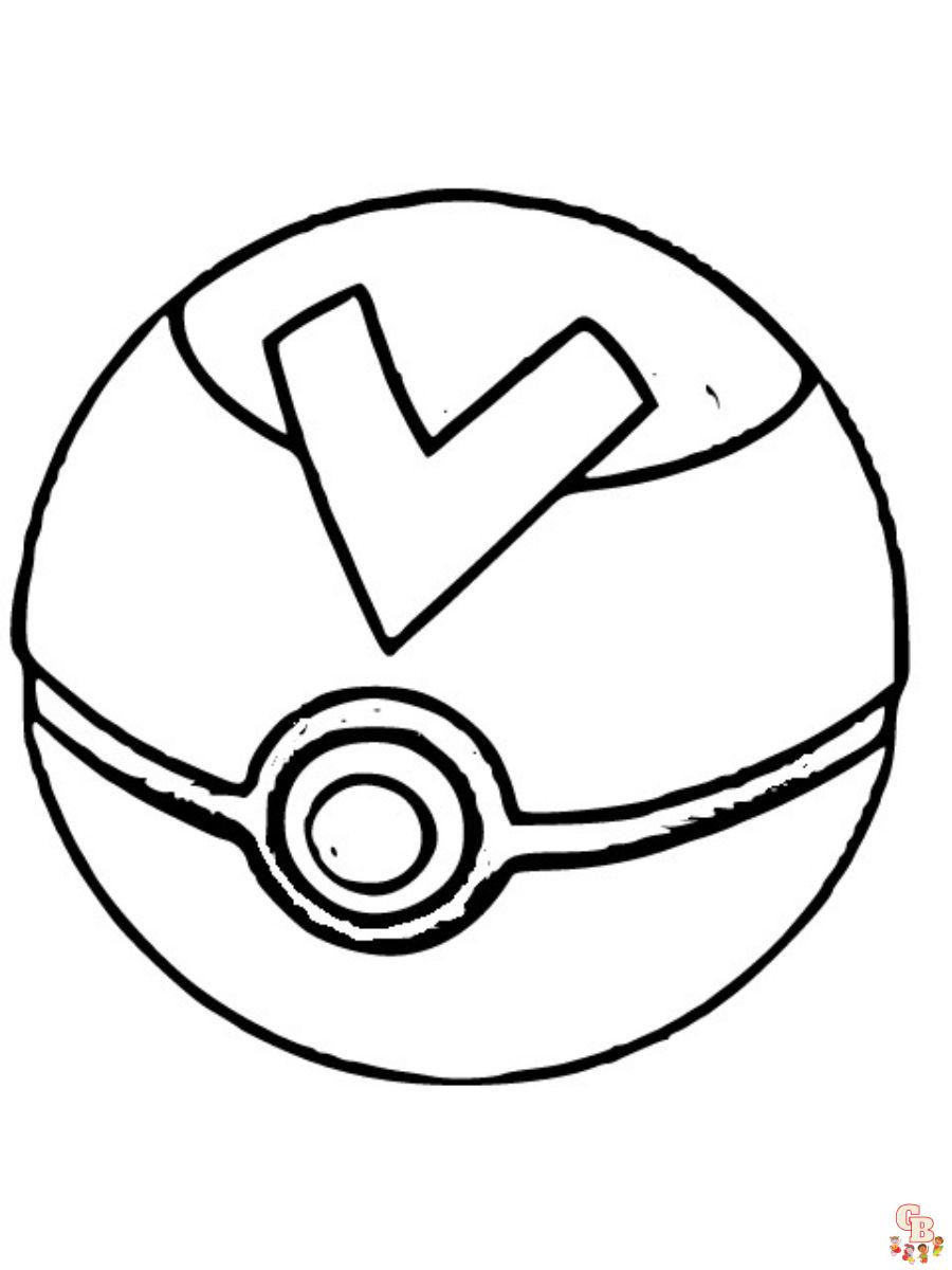 Pokemon Level Ball coloring pages