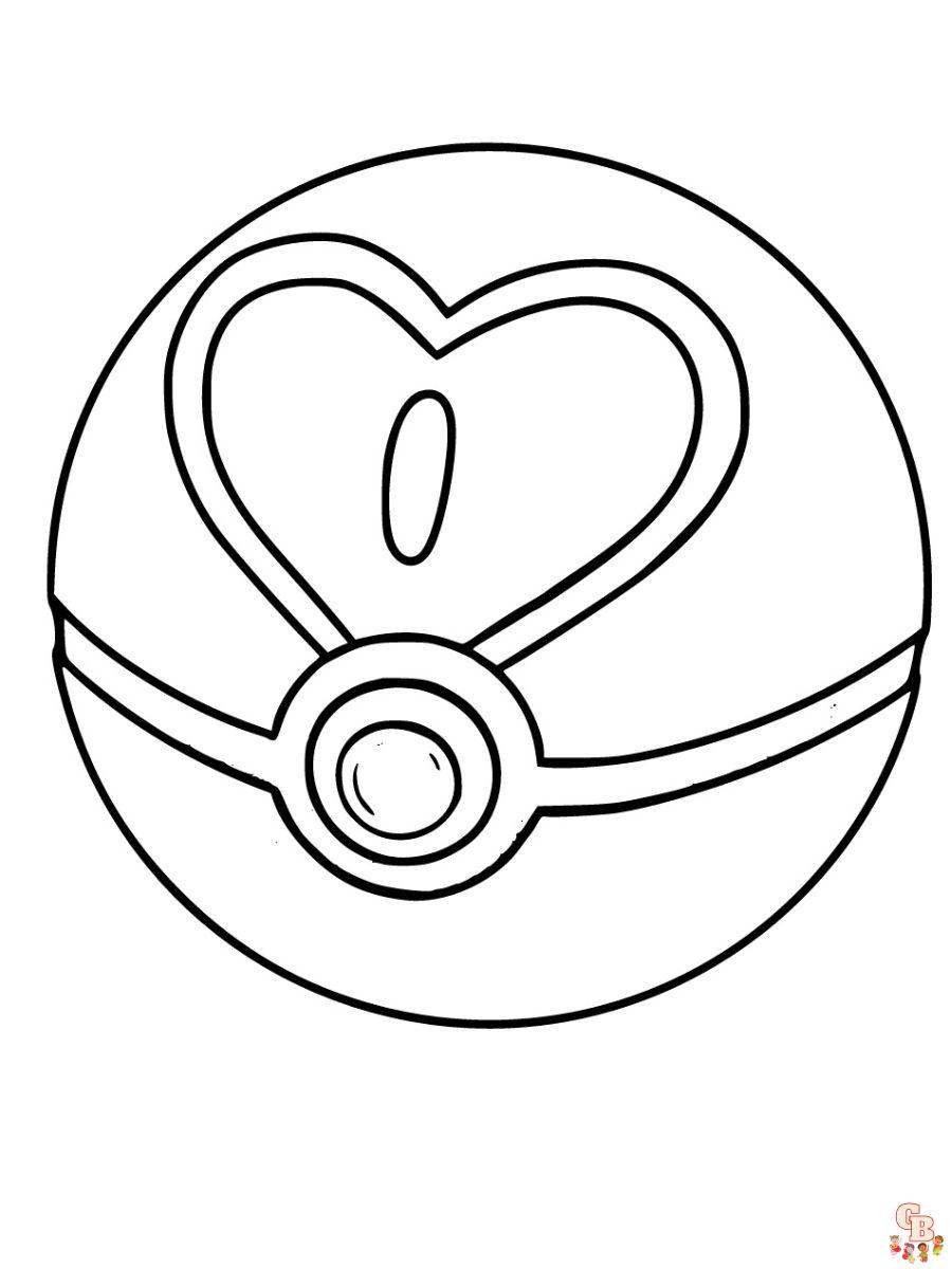 Pokemon Love Ball coloring pages