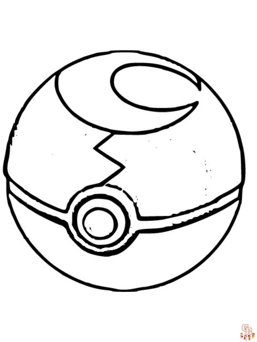 Pokemon Moon Ball coloring pages