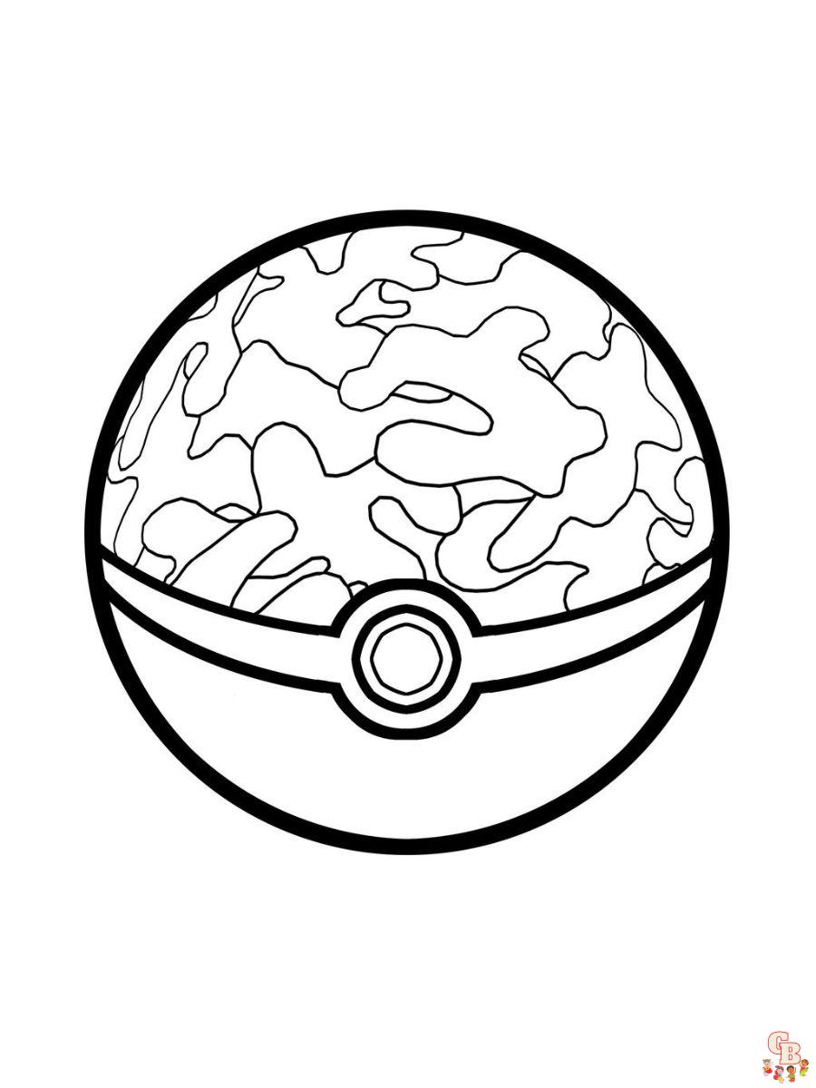 Pokemon Safari Ball coloring pages