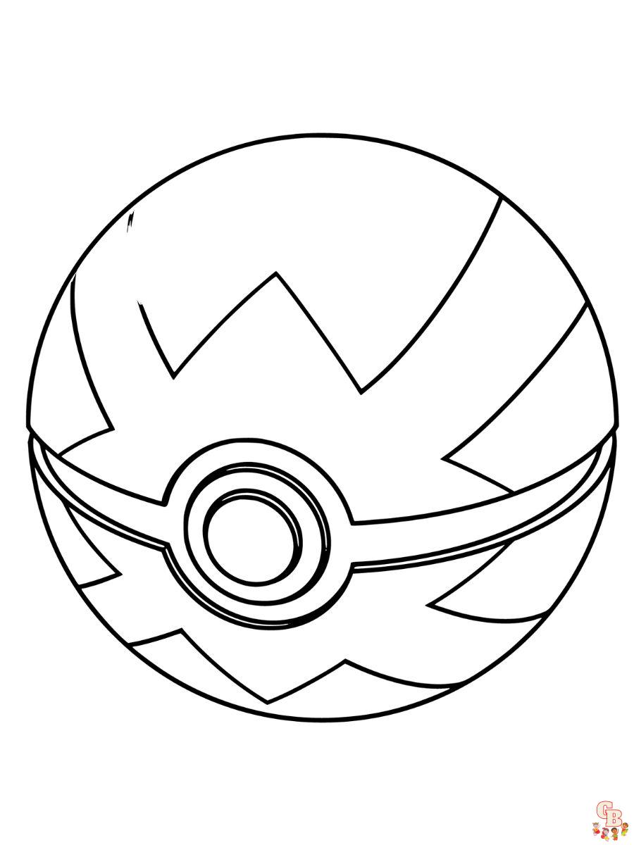 Pokemon quick ball coloring pages