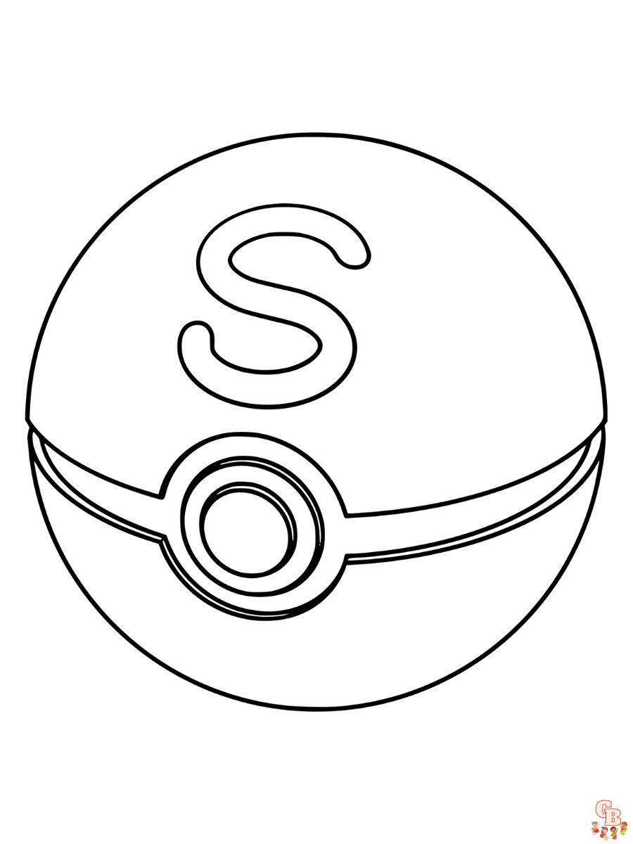 Pokemon sport ball coloring pages