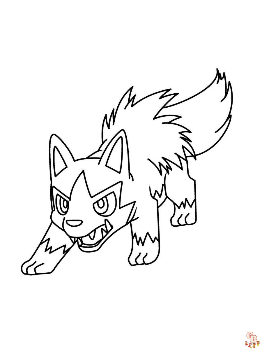 Poochyena coloring pages