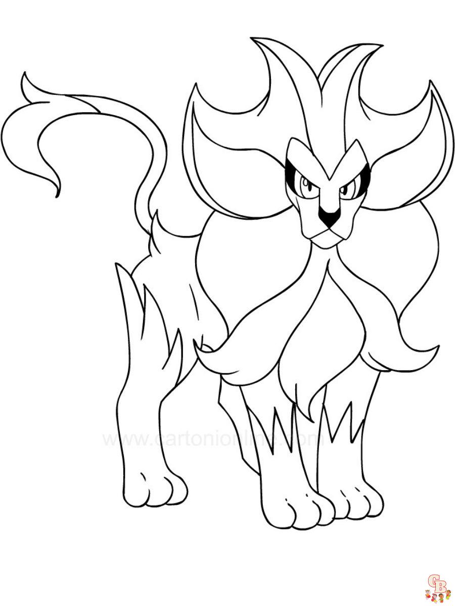 Pyroar coloring pages
