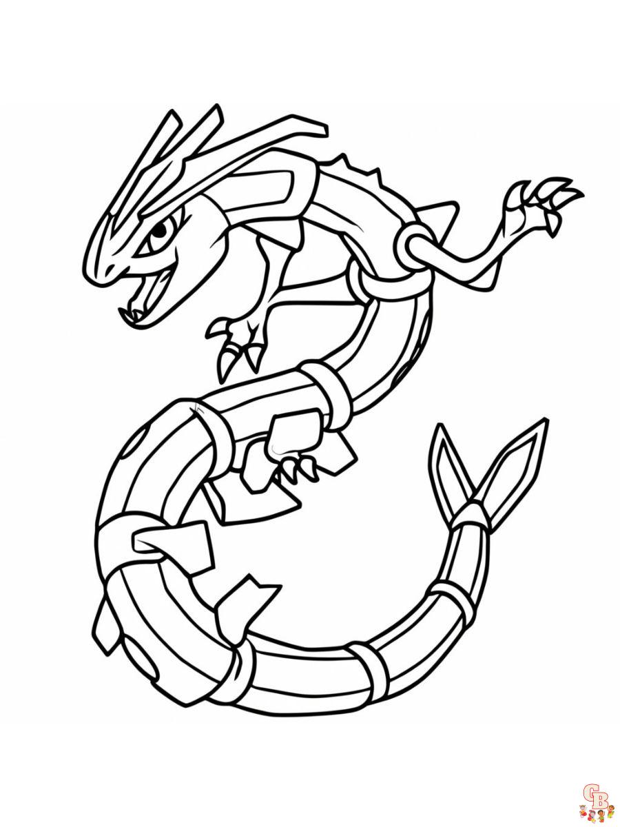 Rayquaza legendary pokemon coloring pages