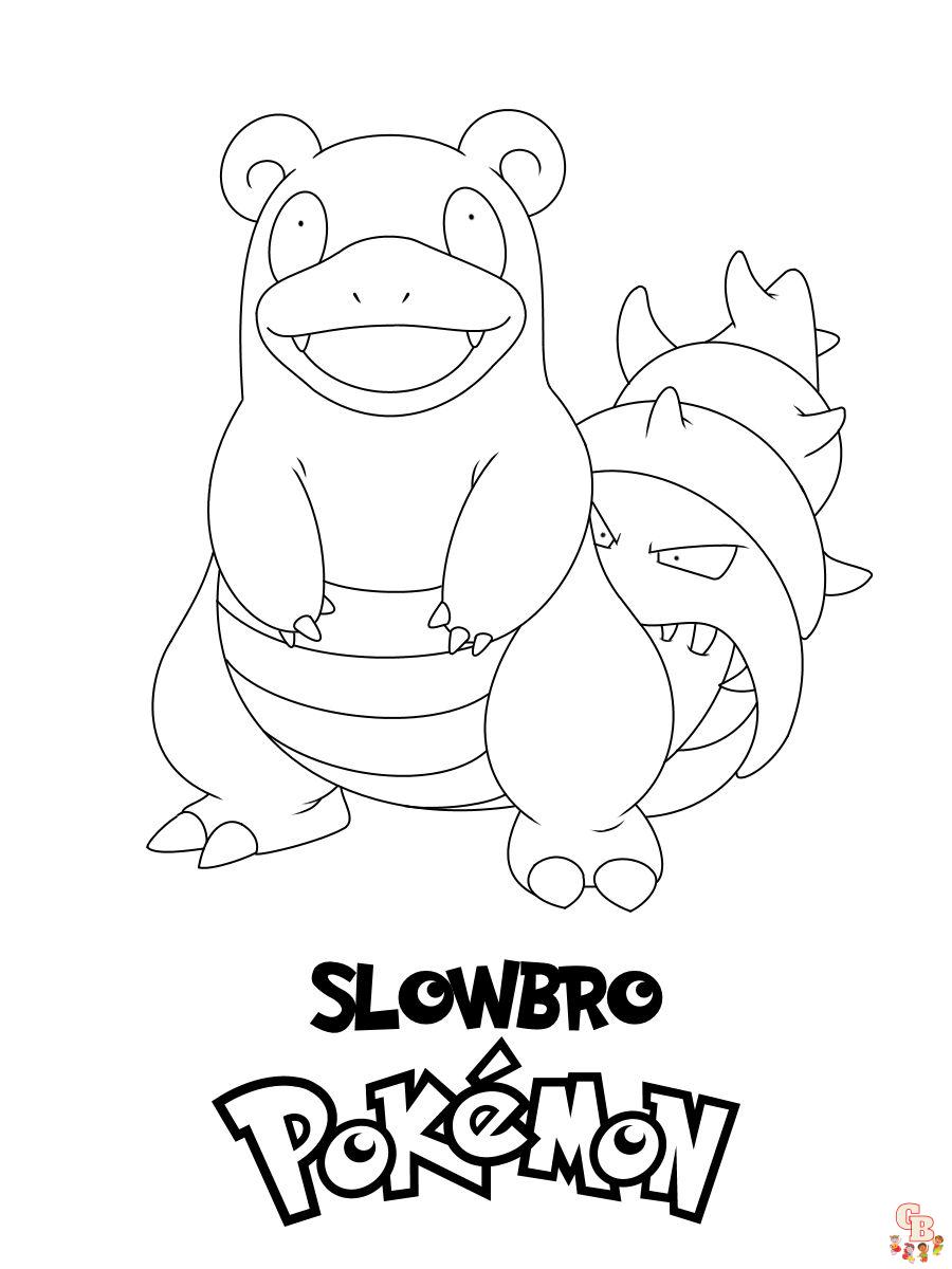 Slowbro mega pokemon coloring pages