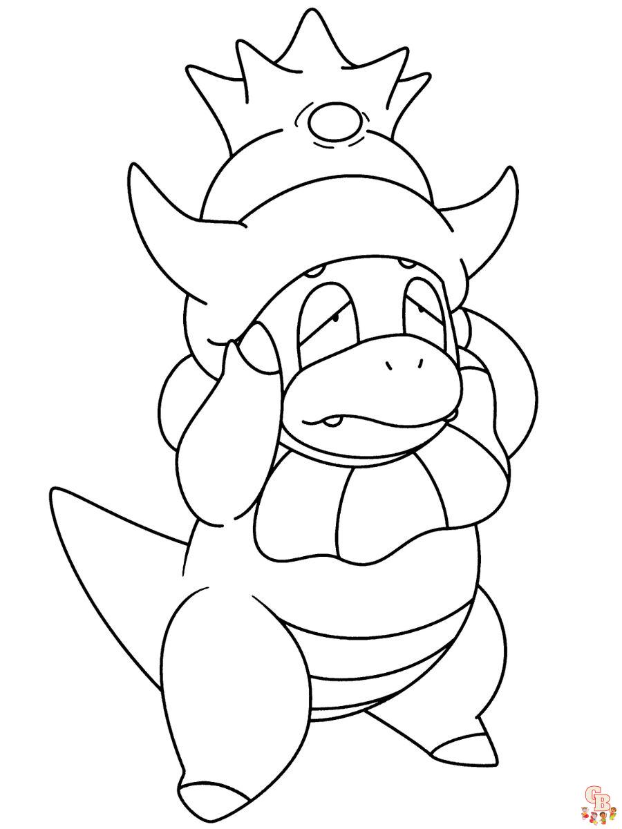 Slowking coloring pages