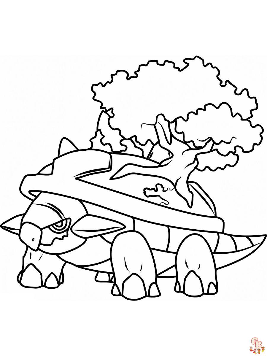 Torterra coloring pages