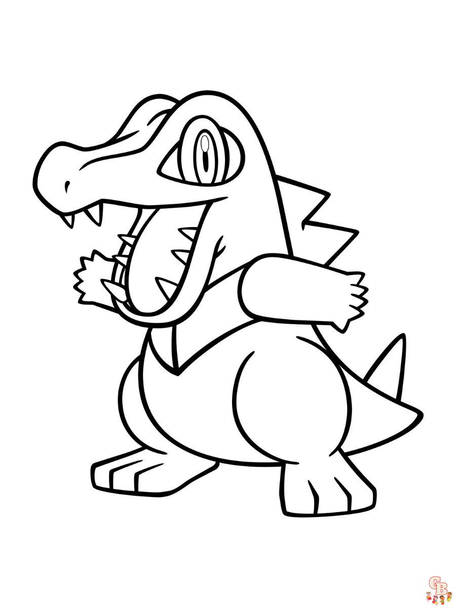 Totodile coloring pages