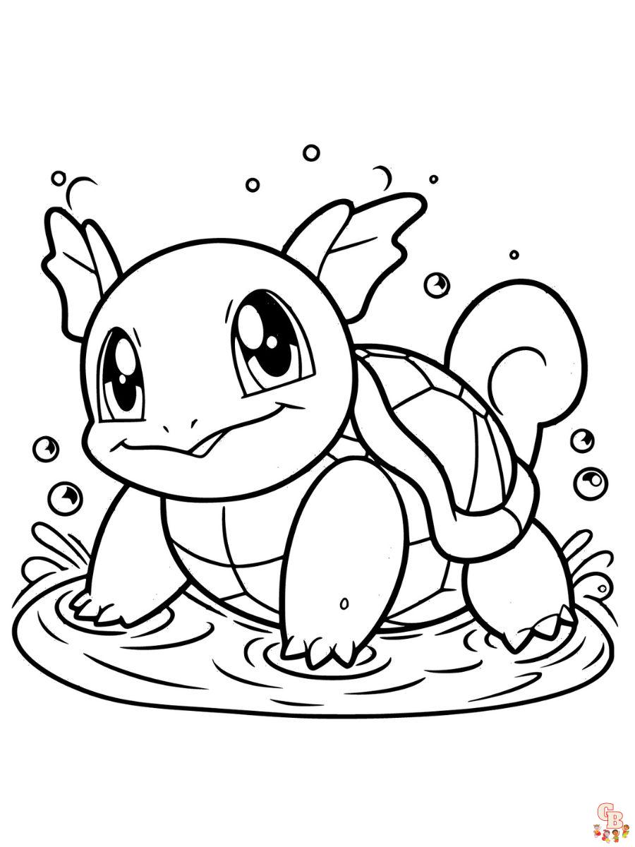 Wartortle coloring pages