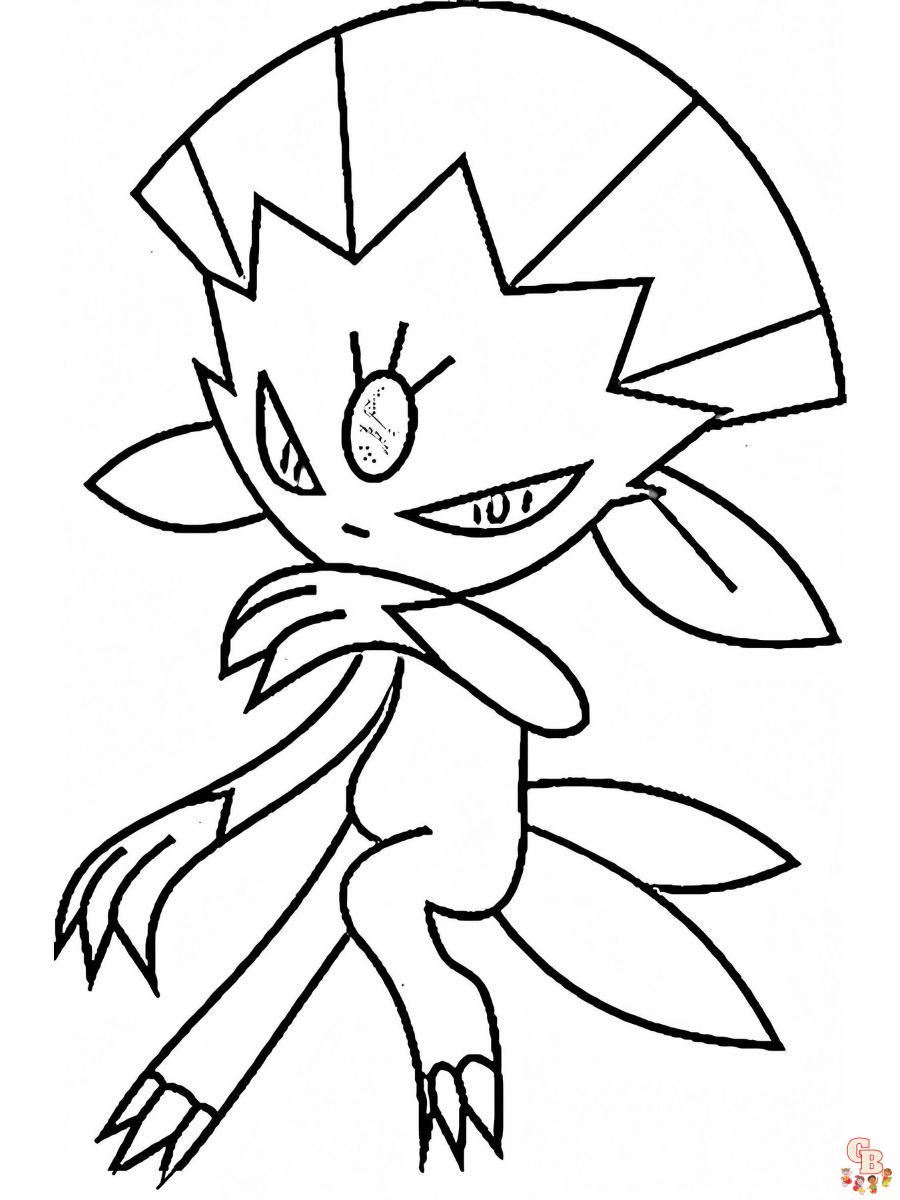 Weavile coloring pages