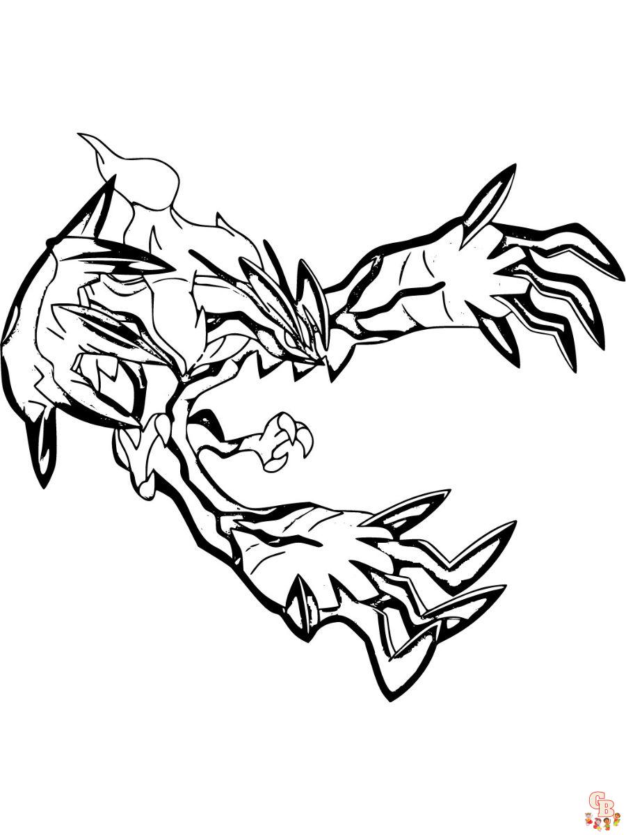 Yveltal legendary pokemon coloring pages
