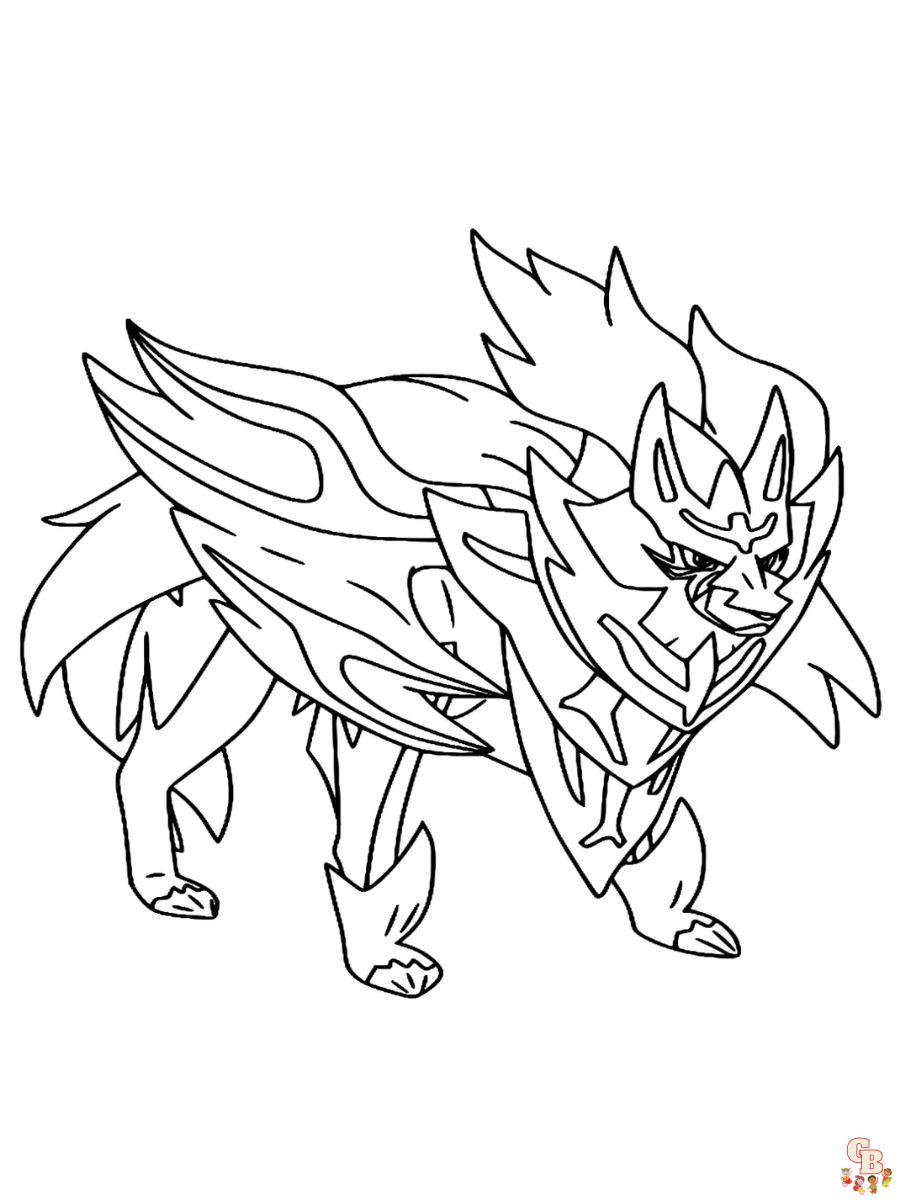 Zamazenta coloring pages