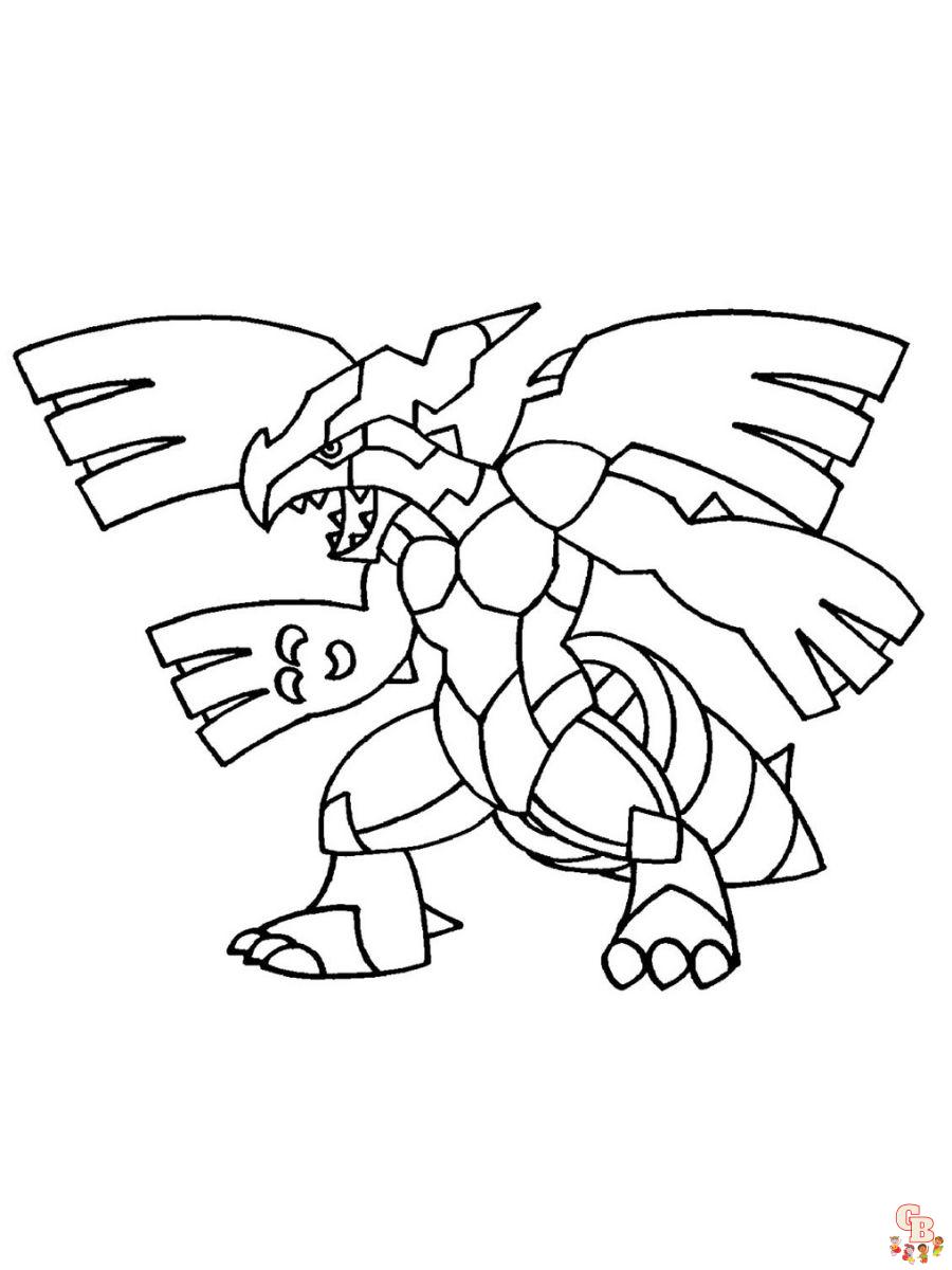 Zekrom coloring pages
