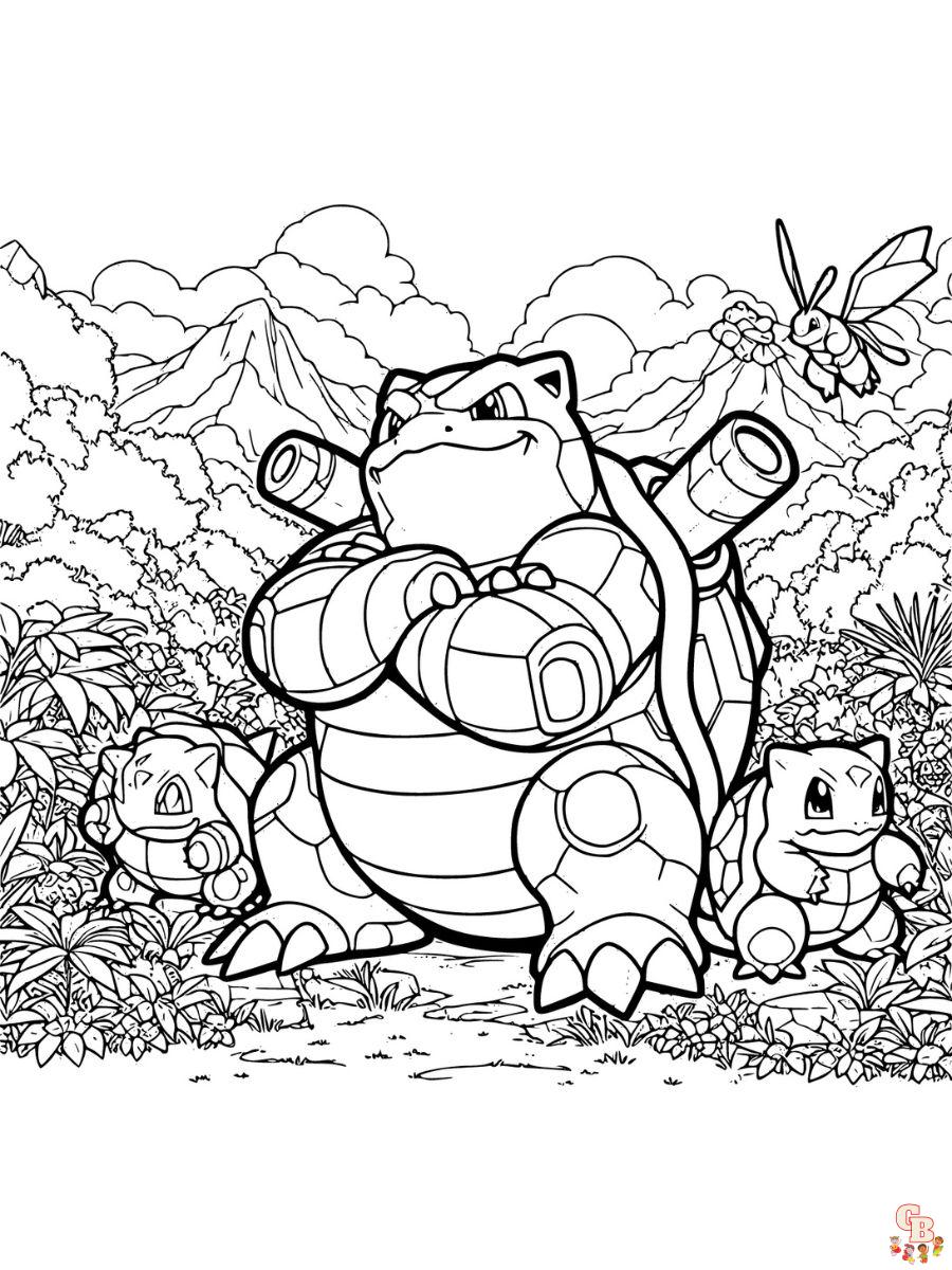 blastoise coloring page