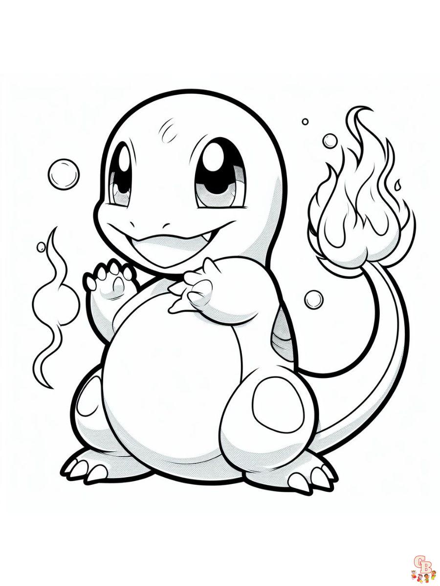 charmander pokemon coloring page