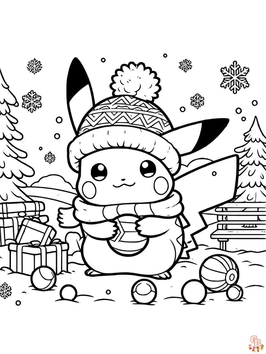christmas coloring pages pokemon
