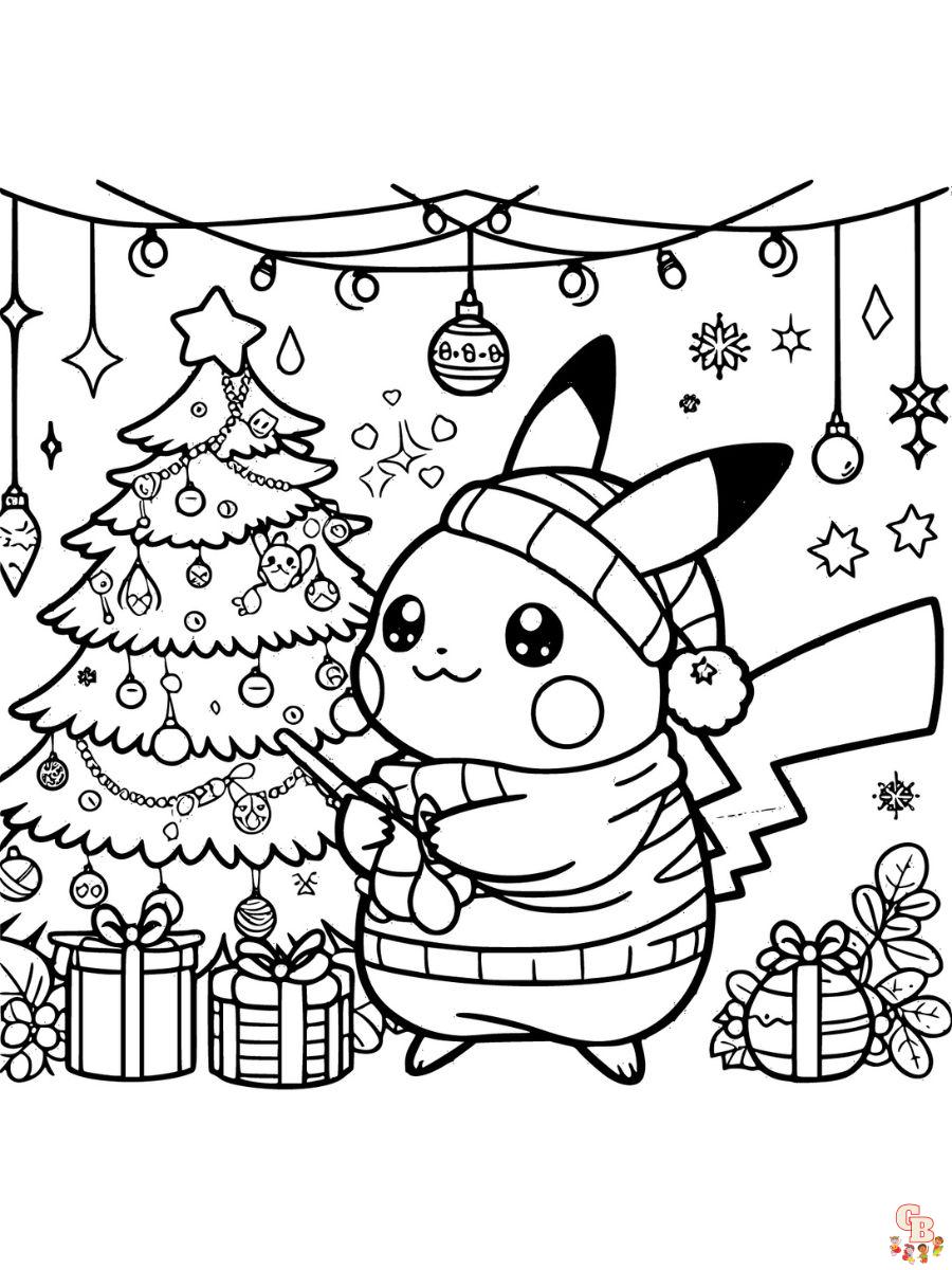 christmas pokemon coloring page