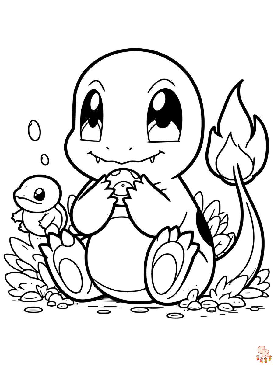 charmander pokemon coloring page