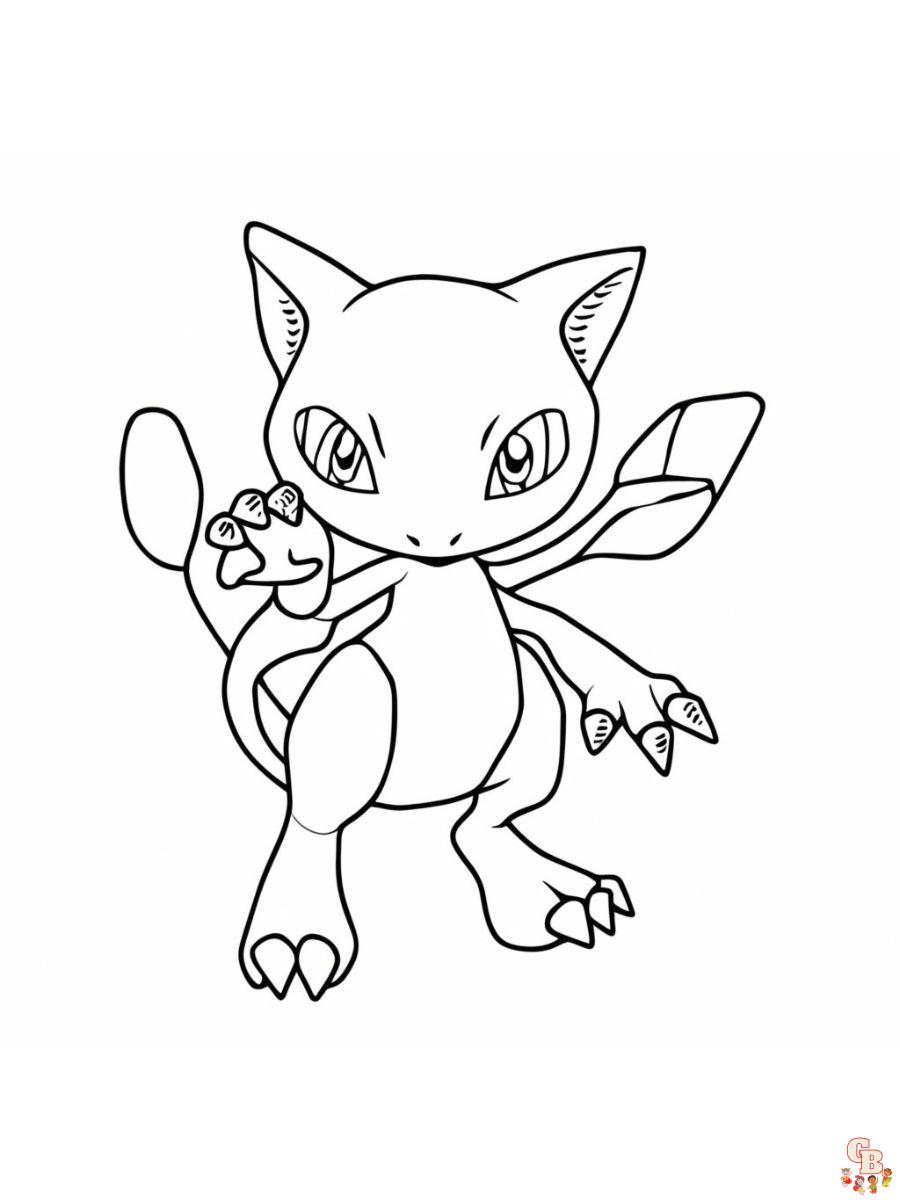 coloring pages pokemon mew