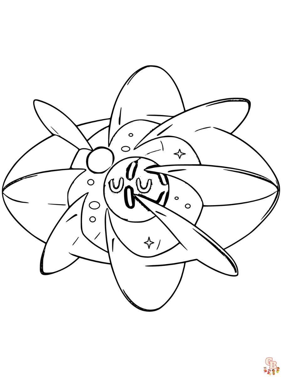 cosmoem legendary pokemon coloring pages