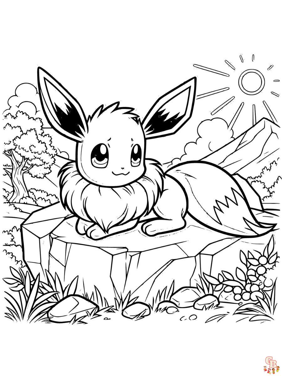 cute eevee pokemon coloring pages