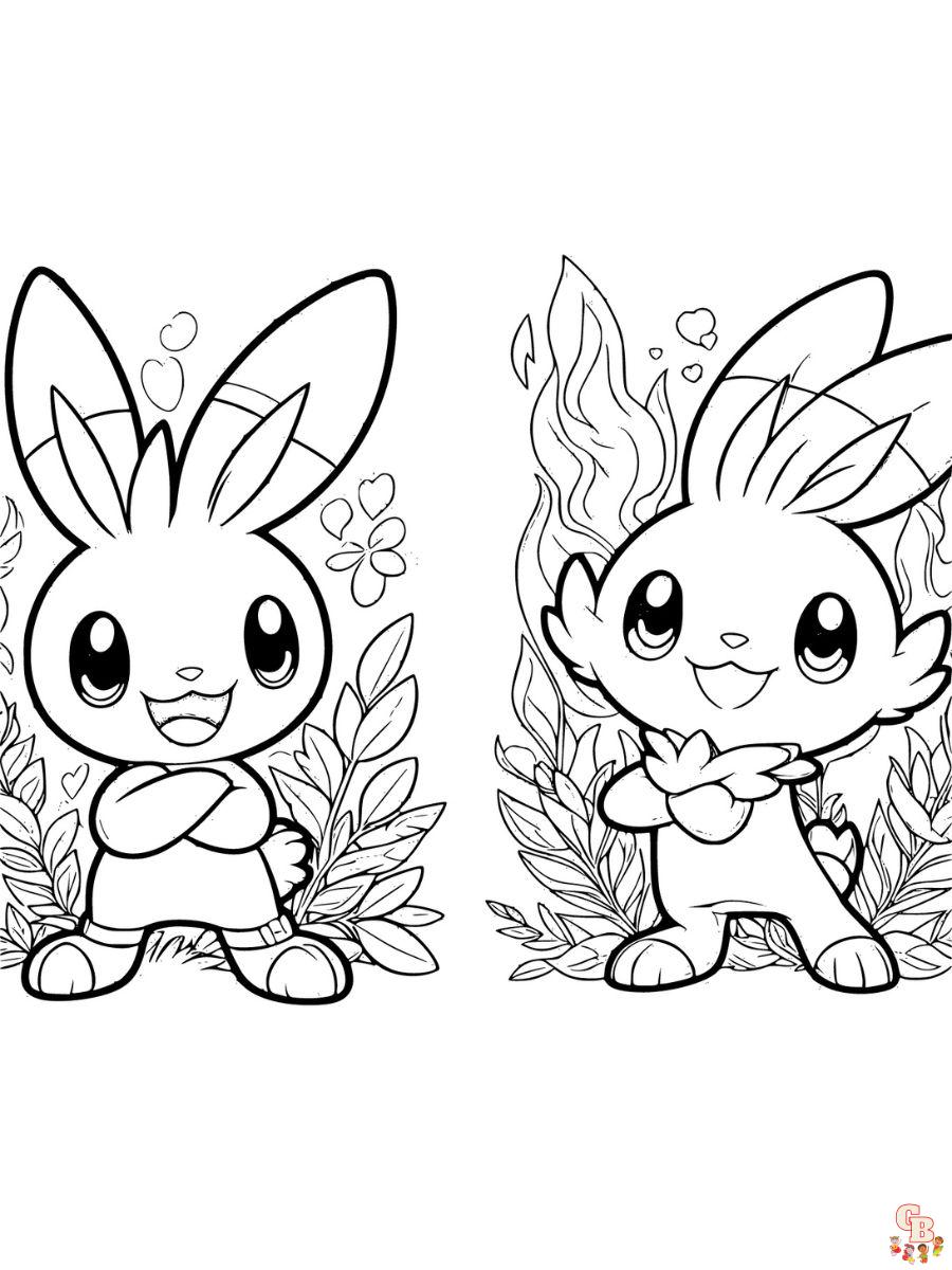 scorbunny coloring pages