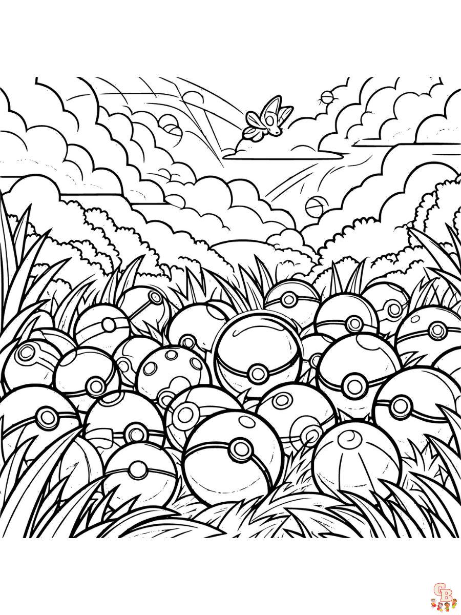 free pokemon ball coloring pages