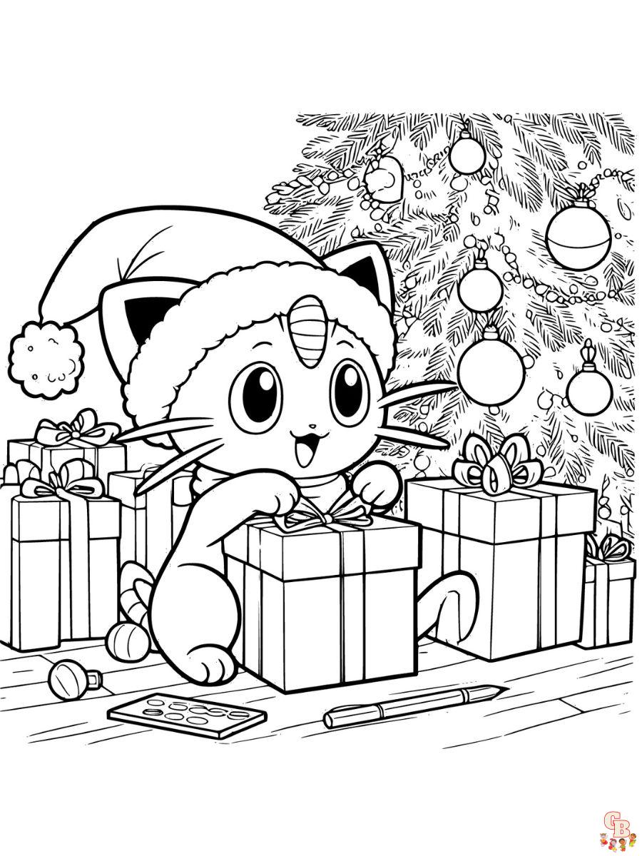 free pokemon christmas coloring pages