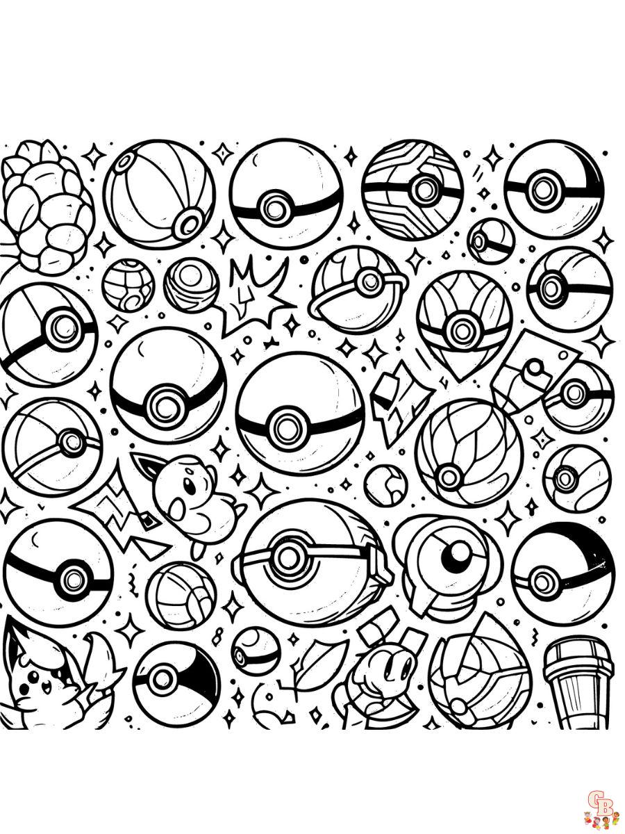 free printable pokemon ball coloring pages