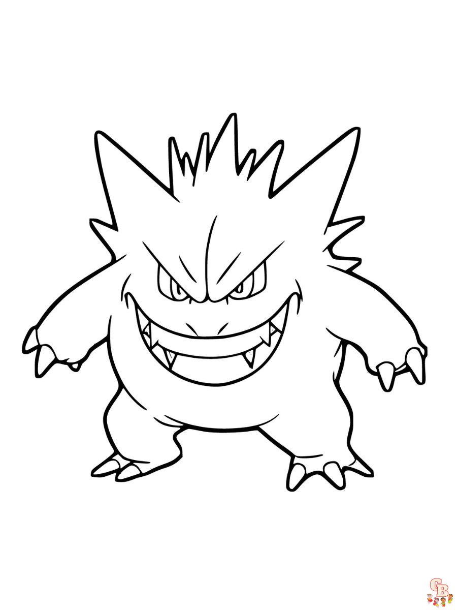 gengar coloring pages
