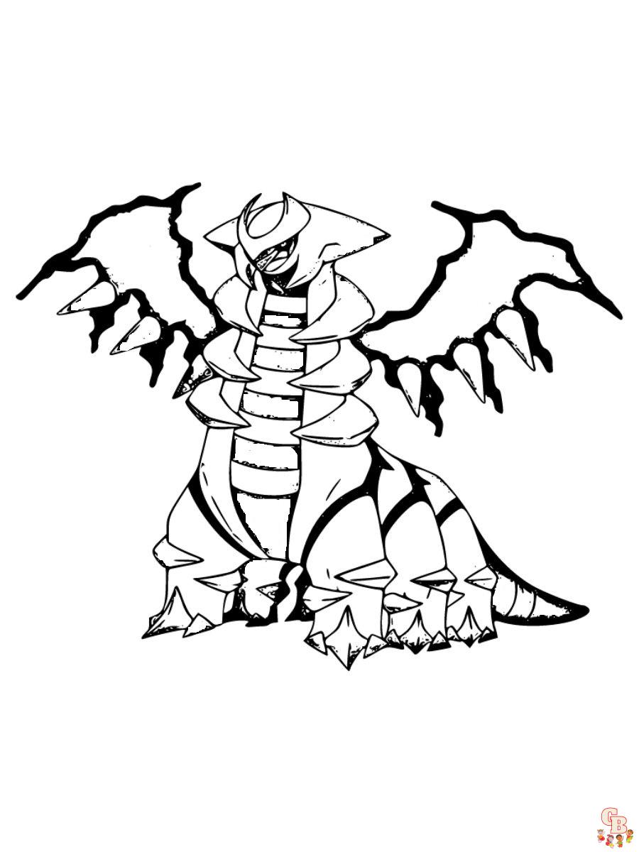 giratina legendary pokemon coloring pages