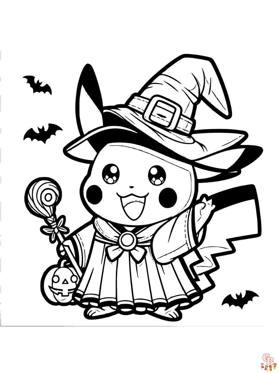 halloween coloring pages pokemon