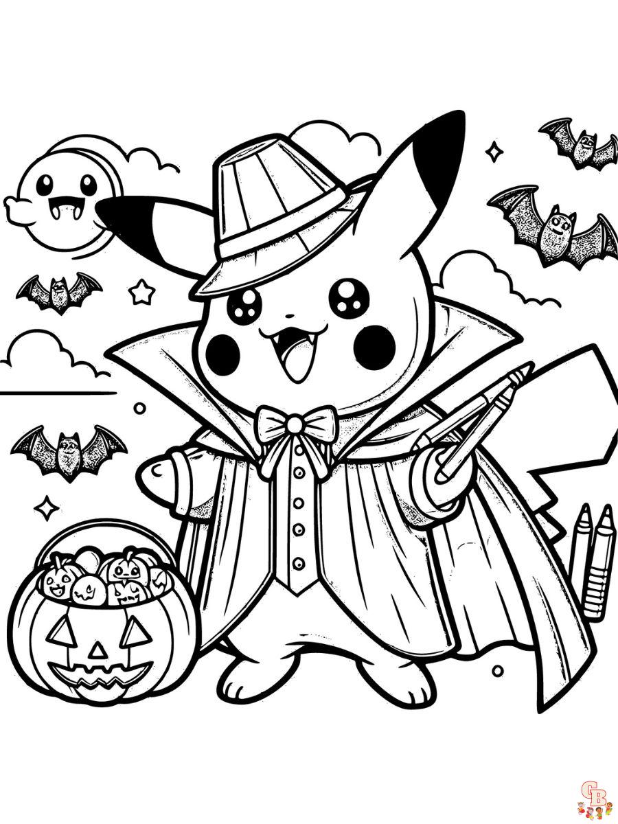 halloween pokemon coloring pages
