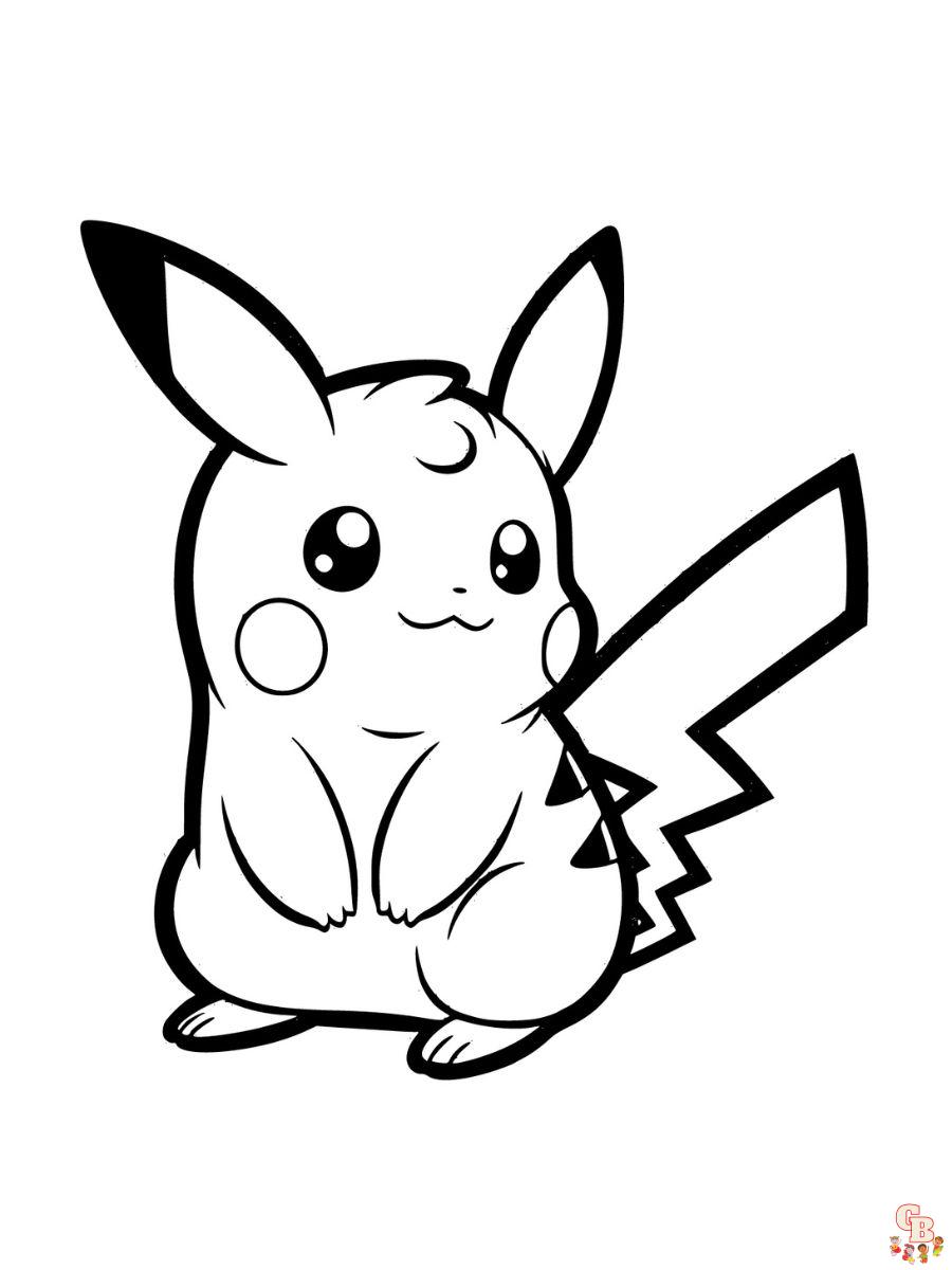 pikachu pokemon coloring page